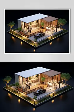 AI数字艺术3D室内设计装修透视图模型-众图网