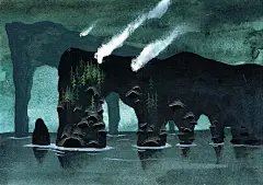 法国插画师Duque yvan ​的孤岛。 ​​​​