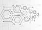 抽象的数字背景。业务增长转型到数字和成功的金融技术。