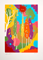 Monuments to a Future World : This solo show by Nick Liefhebber explores the contrast between ancient ruins and nature as well as abstract monuments built from geometric shapes. The work is presented in a symmetric way creating some sort of altar. By remo