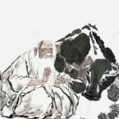 国画水墨道家老子画像 设计图片 免费下载 页面网页 平面电商 创意素材