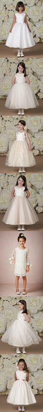 #婚纱礼服#可爱的花童一定是每场婚礼的焦点，可爱的她们穿着白色礼服，撒着花瓣，一定会很美。 更多: http://www.lovewith.me/share/detail/all/30413