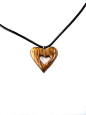 Wood Jewelry 木质首饰#Wooden Heart #Pendant #Wood Pendant #Wood Jewelry #Romantic #Valentine# Wedding Anniversary by GatewayAlpha, $22.95