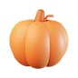 Orange Pumpkin 3D Illustration