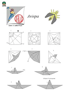昆虫折纸—黄蜂的折纸方法图解