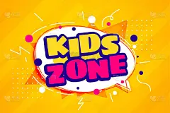 儿童游乐区卡通风格模板