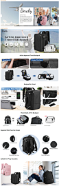 Amazon.com: Travel Backpack for Men Women, Large Carry On Backpack Airline Approved,TSA 17.3 inch Laptop Backpack, Waterproof Backpack, College School Bag Casual Daypack for Weekender Business Hiking, Black : Electronics