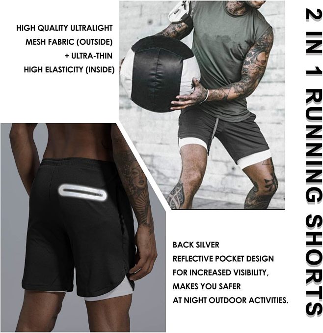 Leidowei Men's 2-in-...
