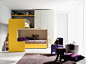 Loft teenage bedroom with bunk beds 407 A | Bedroom set - Doimo CityLine