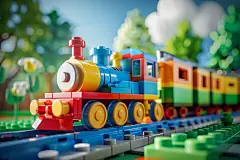 拼装积木百变火车