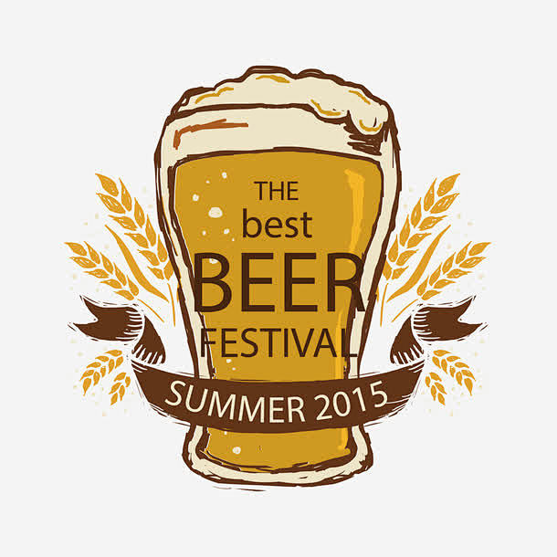 手绘啤酒
