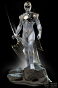 White Ranger (Custom Design), Rishabh Yadav : So It started as a dream project of my very good friend Leslee Hoisoo, in which I was fortunate enough to contribute as a digital sculpture of the White Ranger.

This is a custom design by Carlos Dattoli in wh