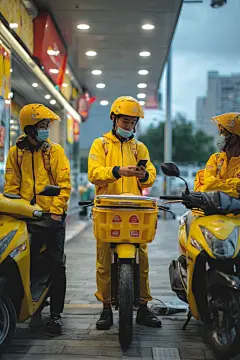 外卖送餐员职业人物形象