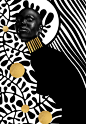 africa black cardula digital illustration elegant Fashion  ILLUSTRATION  pattern women