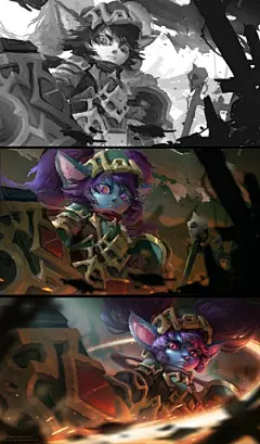 试着画张LOL的波比~然后回头看过程的时候被我起稿的颜色吓尿，我的天，我怎么会画出这个颜色的，，，然而我的过程毫无营养。。。希望下次画的更快吧！！！#英雄联盟#