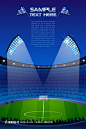 足球场比赛现场背景矢量图片素材设计背景模版PSD源文件下载