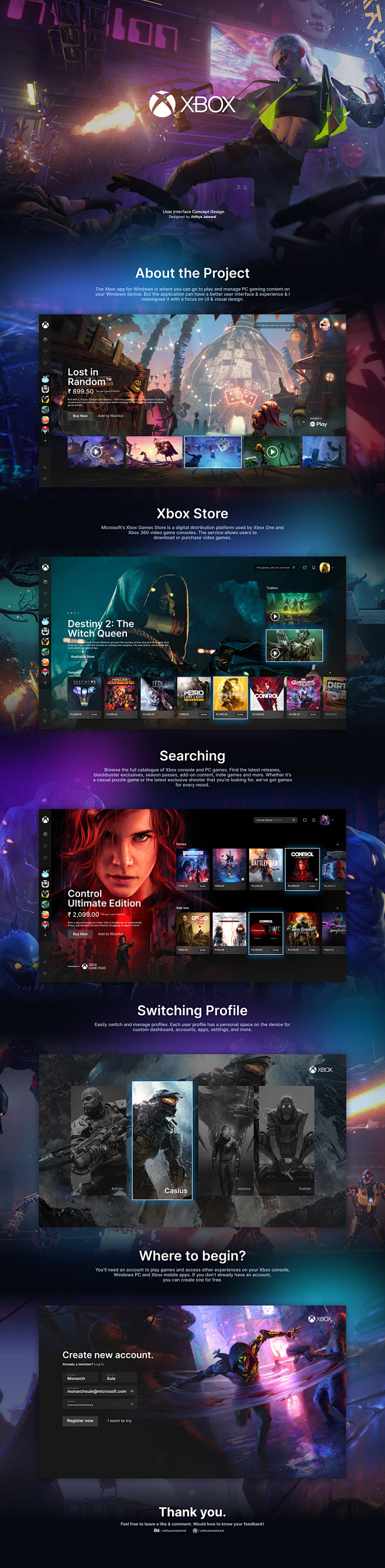 Xbox App - UI/UX Concept