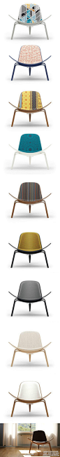 CH07 贝壳椅，设计师Hans J Wegner，1963年设计。喜欢的就收藏吧~