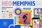 潮流孟菲斯风街头潮牌新媒体电商海报设计PSD模板 Neo Memphis Instagram Pack插图