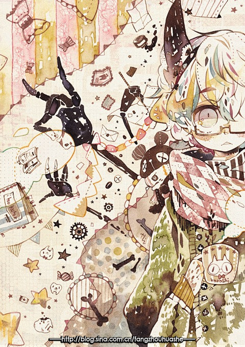 [转载]日本——画师からし的手绘水彩插画...