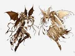 天使与恶魔png免抠素材_新图网 https://ixintu.com 装饰 浮雕 手绘