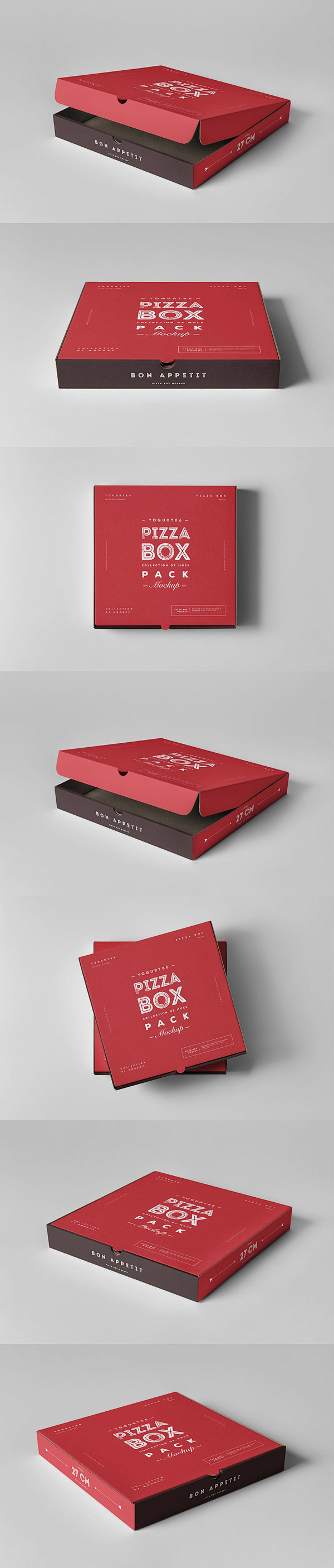 高品质的逼真披萨比萨PIZZA样机展示模...