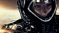 Woman astronaut in space by Ociacia