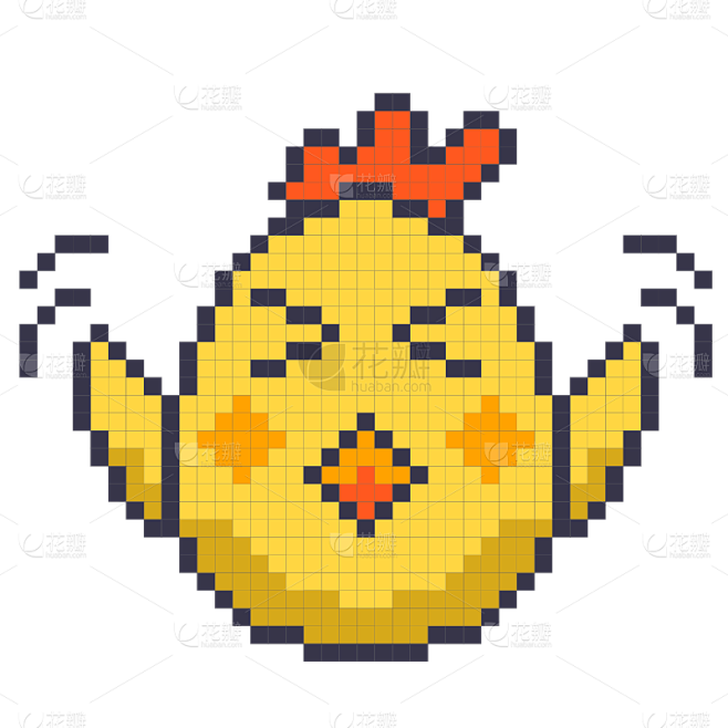 像素风套系贴纸-SVG-母鸡