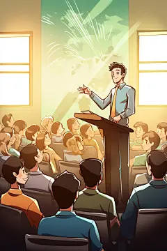 老师上课校园教学扁平风插画