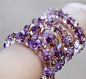极品玻璃体玻利维亚天然紫黄晶手链 感情调和石