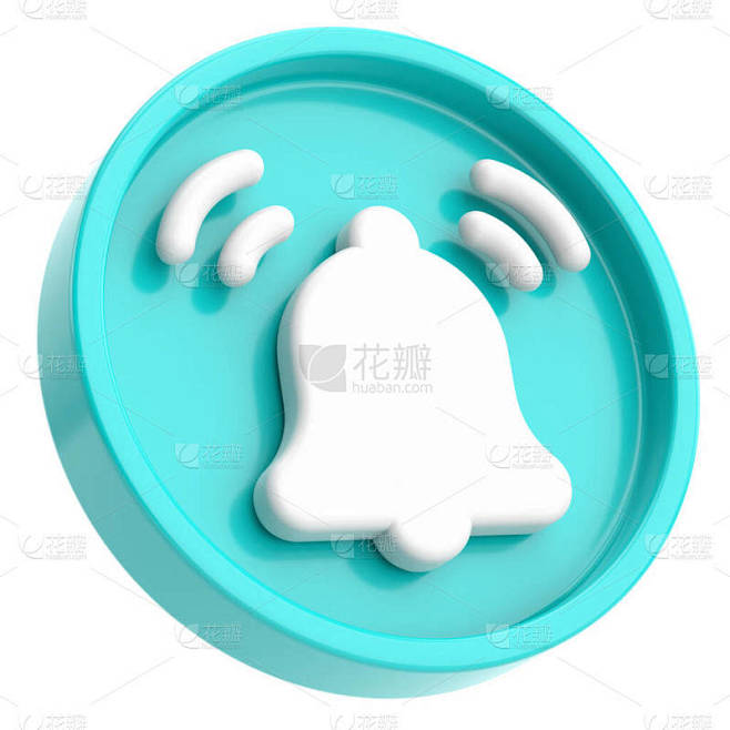 订阅图标。订阅按钮。3D插图.