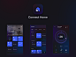 Connect Home Behance climate control climate app iot smart home ios darkui mobile ux ui