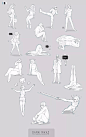 【绘画参考】DamaiMikaz 的10组人体姿势参考（动态速写素材）