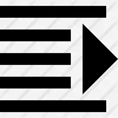 右缩进图标 https://88ICON.com 箭头标志 缩进的文本格式 文本格式 右缩进 UI
