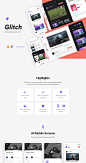 UI Kits : Glitch is a gaming platform UI Kits bringing you hundreds of components and 50 expertly-crafted templates for web and mobile apps (on iOS). 

The kit is easy to fully customize to your liking and it leverages all Sketch and Figma features, inclu