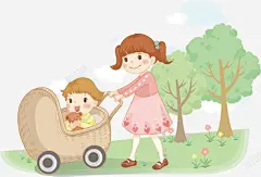 母子矢量图 草地 元素 免抠png 设计图片 免费下载 页面网页 平面电商 创意素材