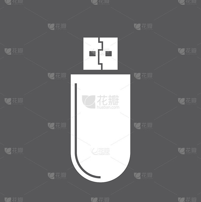 USB flash矢量图标