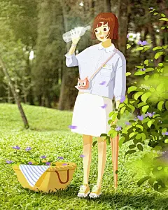 用一箱鱿鱼丝收买了整个设计部的男神级插画师,今天拿插画来收买美少女们啦!今天带大家突破次元壁,当二次元少女走进三次元空间!要是你,你想穿着阔色去哪玩