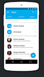 Skype redesign for android L Material on Behance