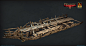 Divinity Original Sin II, Cynthia Vandermouten : Some of the platform / shipwreck I did.
Those platforms are made from modular pieces coming from complete destroyed ships.
They are then combined together in different ways making several variations of plat