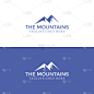 minimalist mountains logo