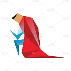 超级英雄低聚。超级英雄的矢量多边形插图，折纸风格的图标，现代卡通人物性格