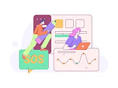 运营插画 | 图源免费EPS文件 |扁平风矢量插画展示商务人员的工作场景