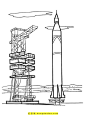 17张太空宇宙地球月球火箭航空舱卡通儿童简笔画-红豆饭小学生简笔画大全