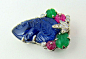 CARTIER Tutti Frutti Platinum Double-Clip Brooch image 4