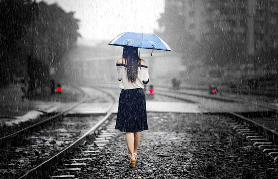 离别的车站唯美意境伤感图片