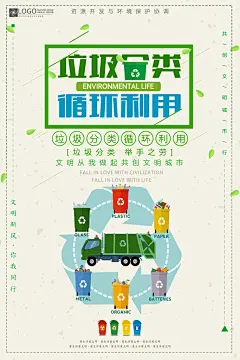 绿色环保垃圾回收海报