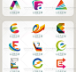 时尚简约抽象创意英文字母变形元素LOGO标志设计模板矢量图案素材-淘宝网