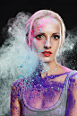 girl with colored powder by Olena Zaskochenko