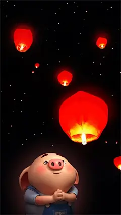 2019年猪小屁新年手机壁纸，可爱猪小屁壁纸高清图片